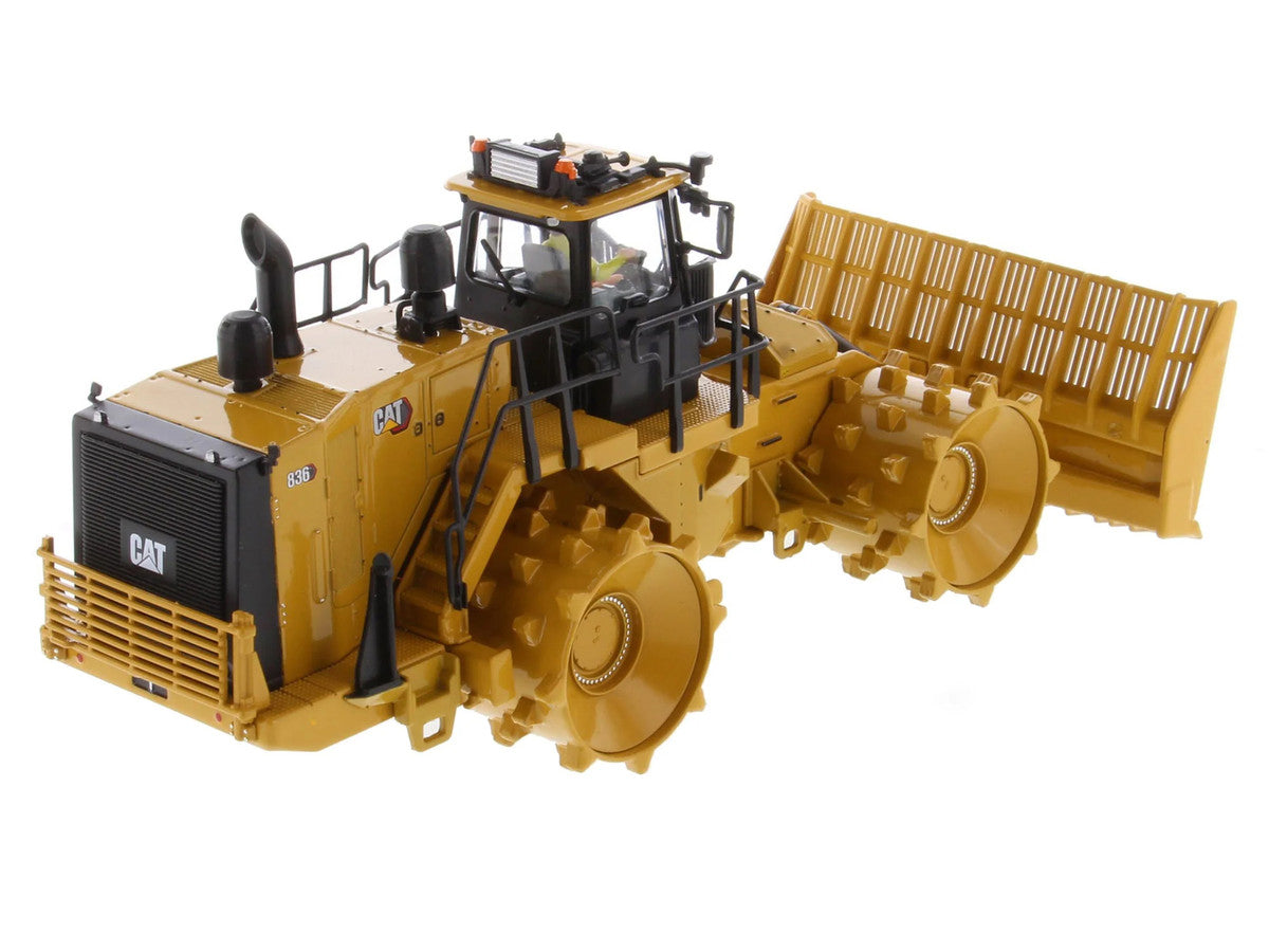 CAT Caterpillar 836 Landfill Compactor Yellow "High Line" Series 1/50 Diecast Model by Diecast Masters LuxuryLifeWay Online Store