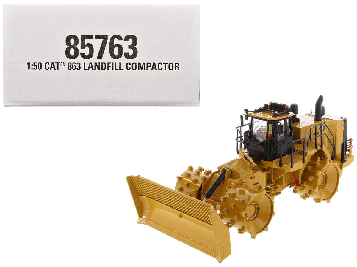 CAT Caterpillar 836 Landfill Compactor Yellow "High Line" Series 1/50 Diecast Model by Diecast Masters LuxuryLifeWay Online Store