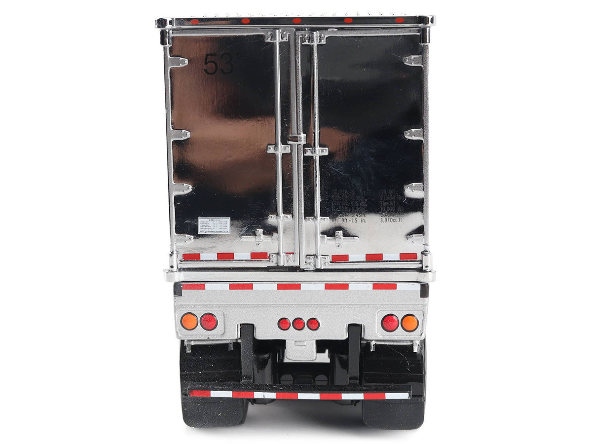 International Lonestar Truck with Sleeper Silver Metallic with "CAT Caterpillar" Mural Trailer "Transport Series" 1/50 Diecast Model by Diecast Masters LuxuryLifeWay Online Store