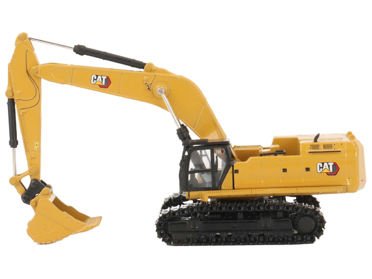 CAT Caterpillar 395 Next-Generation Hydraulic Excavator (Mass Excavator Version) Yellow with Additional Tools "High Line Series" 1/87 (HO) Diecast Model by Diecast Masters LuxuryLifeWay Online Store
