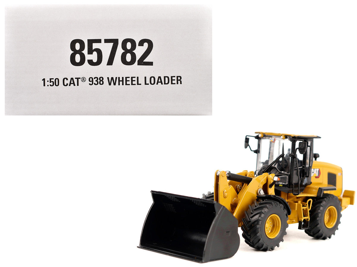 CAT Caterpillar 938 Wheel Loader with Operator Yellow "High Line" Series 1/50 Diecast Model by Diecast Masters LuxuryLifeWay Online Store