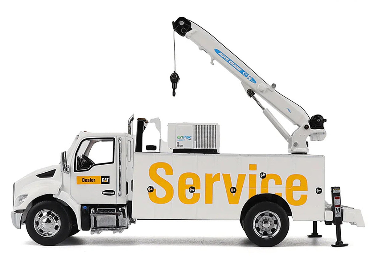 Kenworth T380 Auto-Crane Titan 85 Truck with Miller EnPak White "Transport Series" 1/50 Diecast Model by Diecast Masters LuxuryLifeWay Online Store