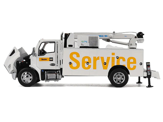 Kenworth T380 Auto-Crane Titan 85 Truck with Miller EnPak White "Transport Series" 1/50 Diecast Model by Diecast Masters LuxuryLifeWay Online Store