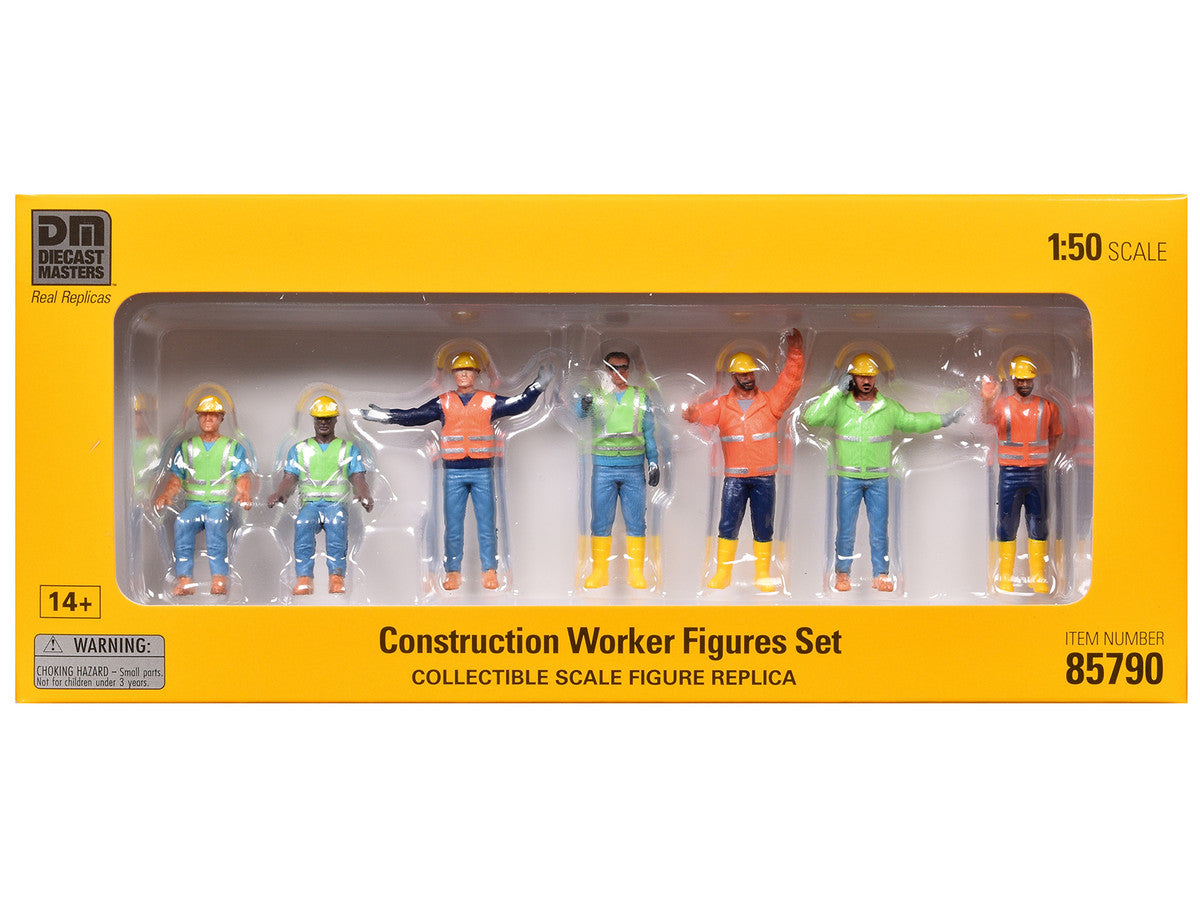 "Construction Workers" 7 Piece Figure Set for 1/50 Scale Models by Diecast Masters LuxuryLifeWay Online Store