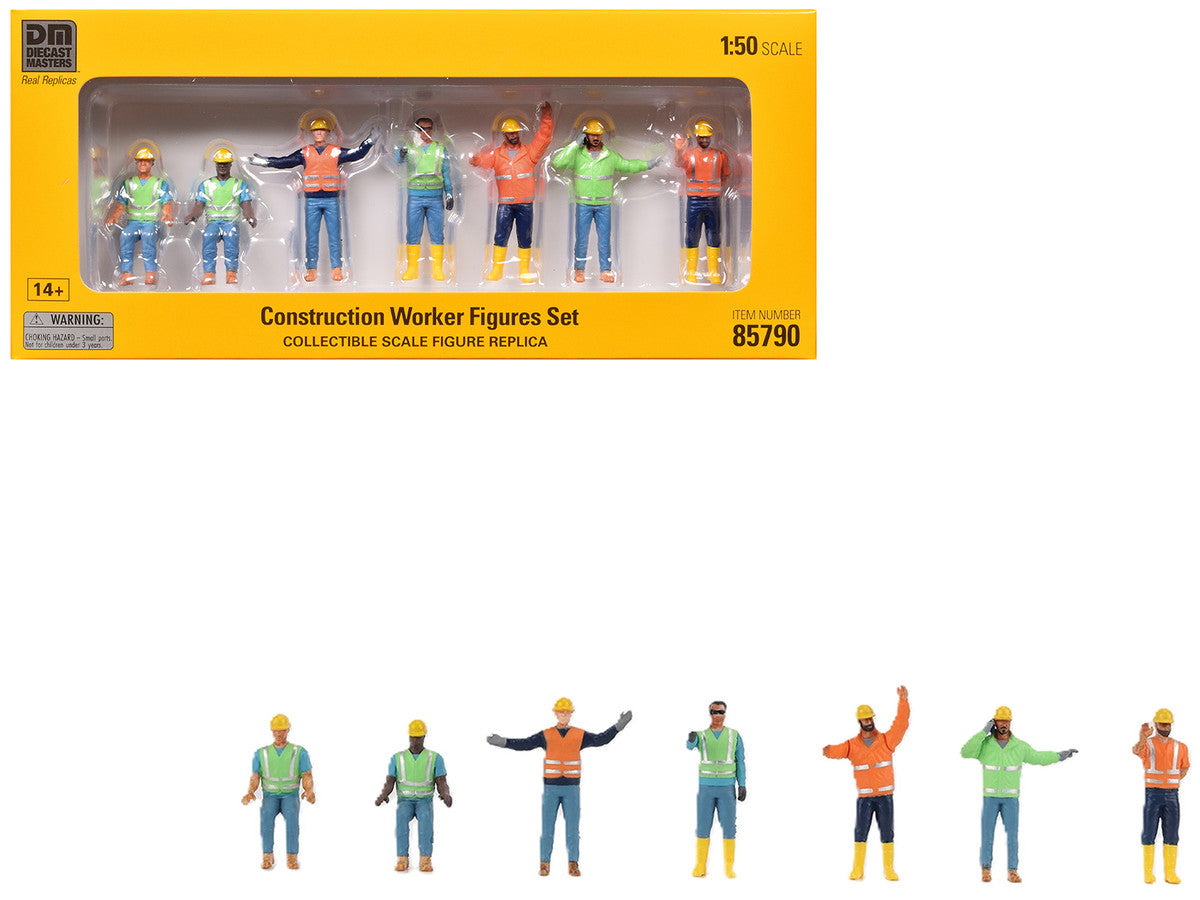"Construction Workers" 7 Piece Figure Set for 1/50 Scale Models by Diecast Masters LuxuryLifeWay Online Store