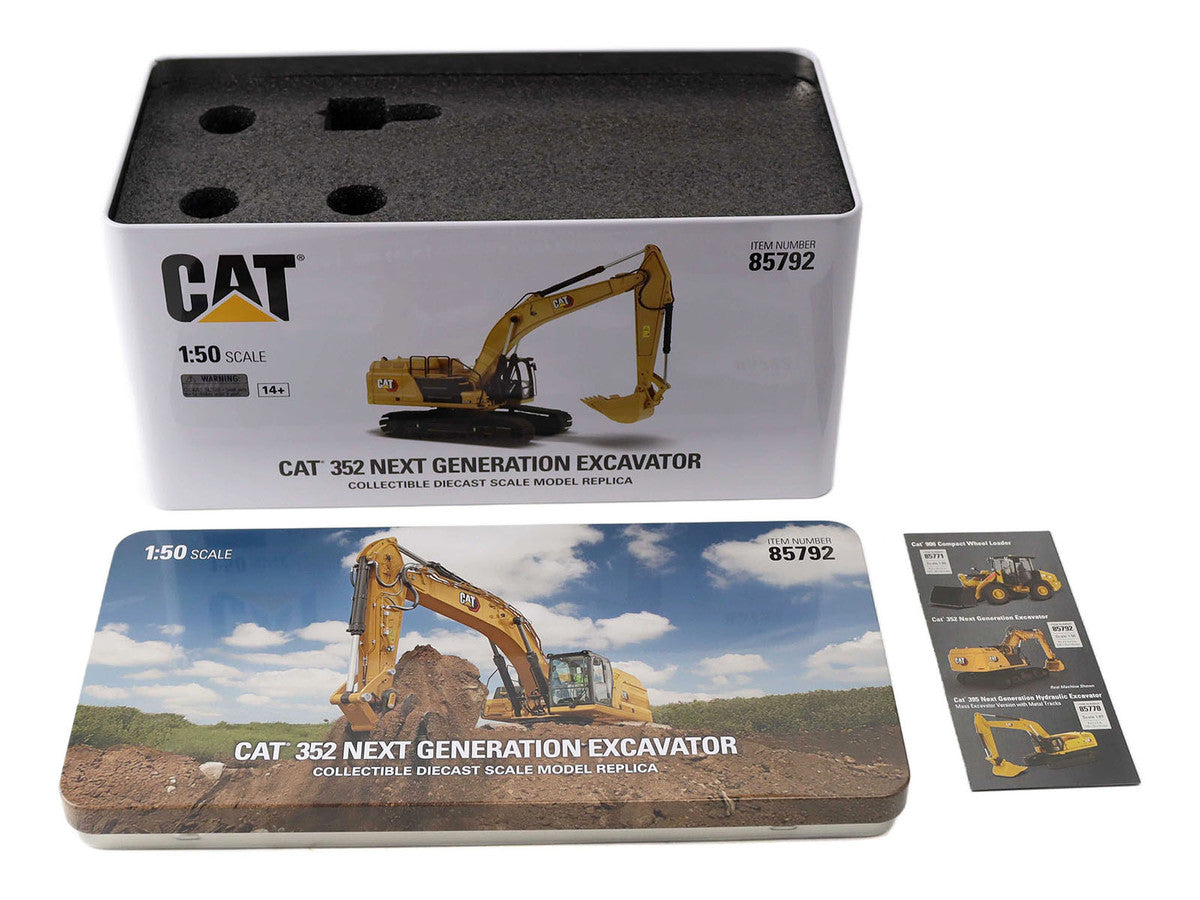 CAT Caterpillar 352 Next Generation Excavator Yellow "High Line" Series 1/50 Diecast Model by Diecast Masters LuxuryLifeWay Online Store