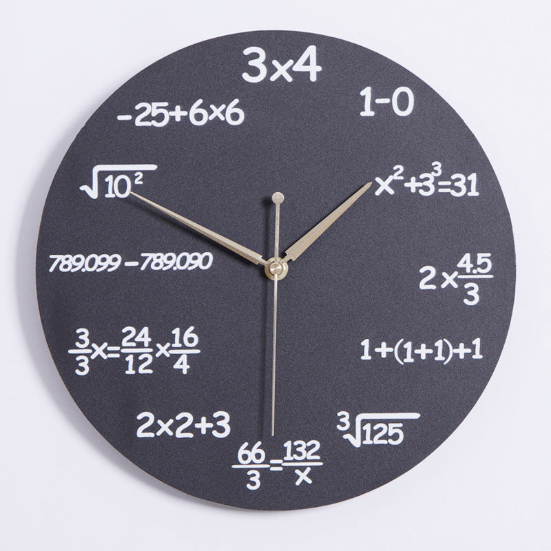 Living Room Creative Function Formula Wall Clock PearlNestDecor.com