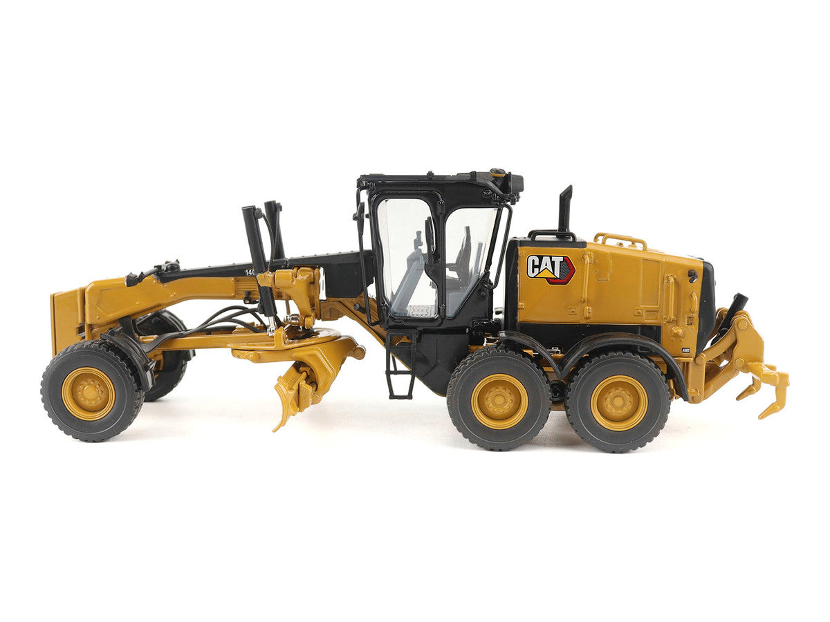 CAT Caterpillar 140 LVR Motor Grader Yellow with Black Top "High Line" Series 1/50 Diecast Model by Diecast Masters LuxuryLifeWay Online Store
