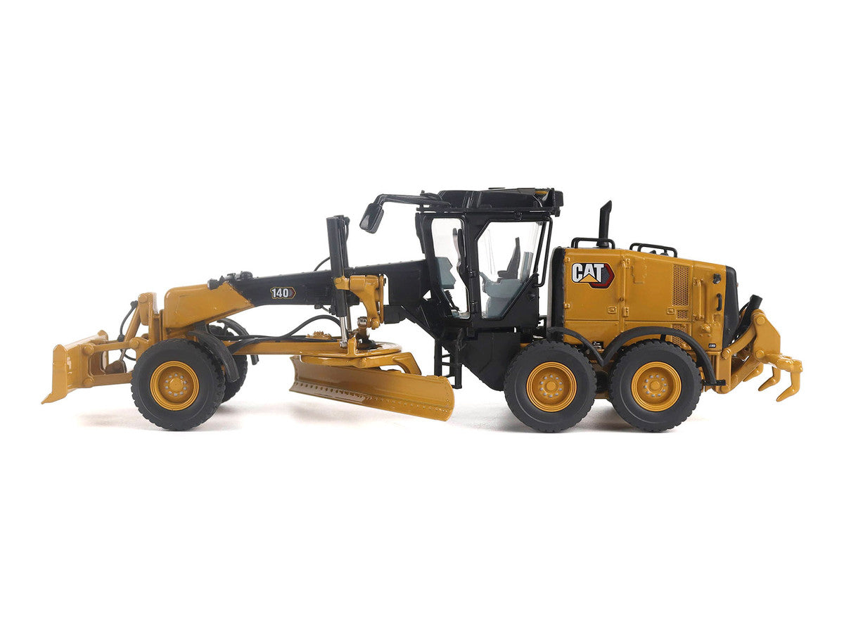 CAT Caterpillar 140 JOY Motor Grader Yellow with Black Top "High Line" Series 1/50 Diecast Model by Diecast Masters LuxuryLifeWay Online Store