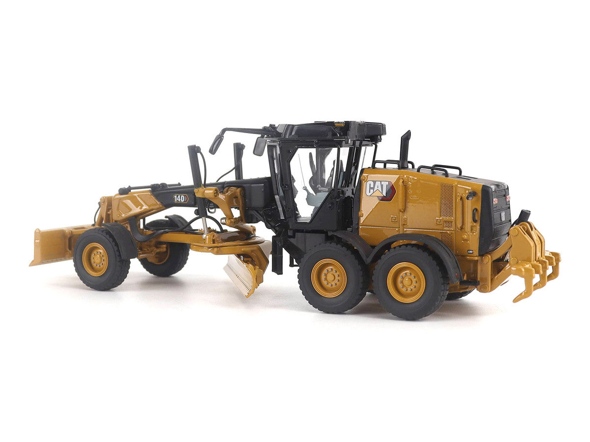 CAT Caterpillar 140 JOY Motor Grader Yellow with Black Top "High Line" Series 1/50 Diecast Model by Diecast Masters LuxuryLifeWay Online Store