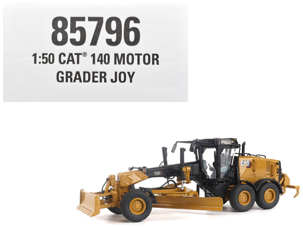 CAT Caterpillar 140 JOY Motor Grader Yellow with Black Top "High Line" Series 1/50 Diecast Model by Diecast Masters LuxuryLifeWay Online Store