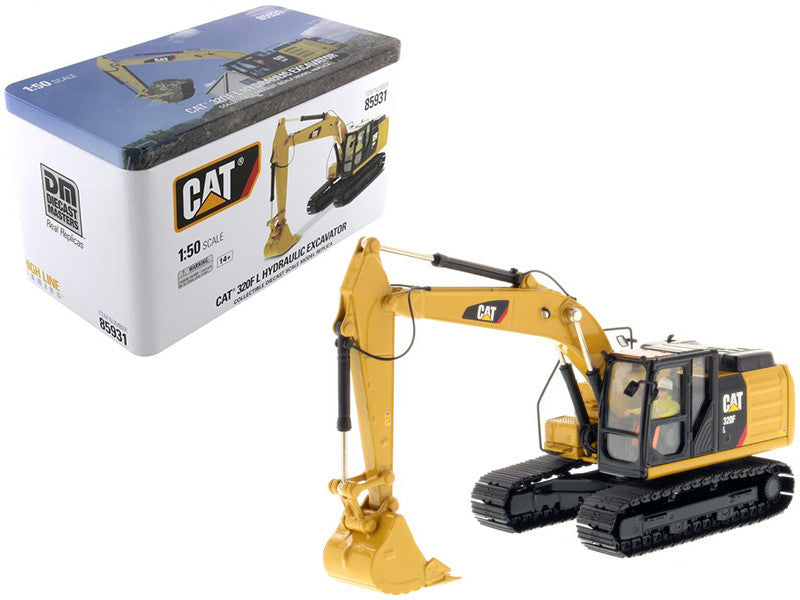 CAT Caterpillar 320F L Hydraulic Excavator with Operator "High Line Series" 1/50 Diecast Model by Diecast Masters LuxuryLifeWay Online Store