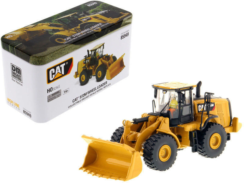 CAT Caterpillar 972M Wheel Loader with Operator "High Line" Series 1/87 (HO) Scale Diecast Model by Diecast Masters LuxuryLifeWay Online Store