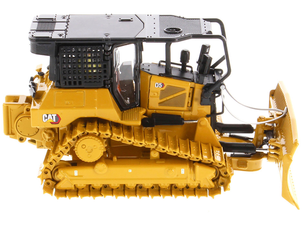 CAT Caterpillar D5 LGP Track Type Tractor Fire Dozer Yellow with Operator "High Line" Series 1/50 Diecast Model by Diecast Masters LuxuryLifeWay Online Store