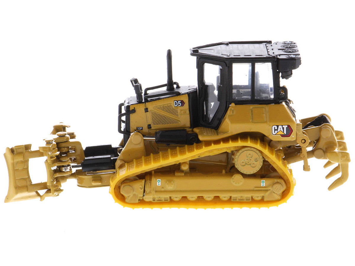 CAT Caterpillar D5 Track-Type Dozer Yellow with Fine Grading Undercarriage and Foldable Blade "High Line Series" 1/87 (HO) Scale Diecast Model by Diecast Masters LuxuryLifeWay Online Store