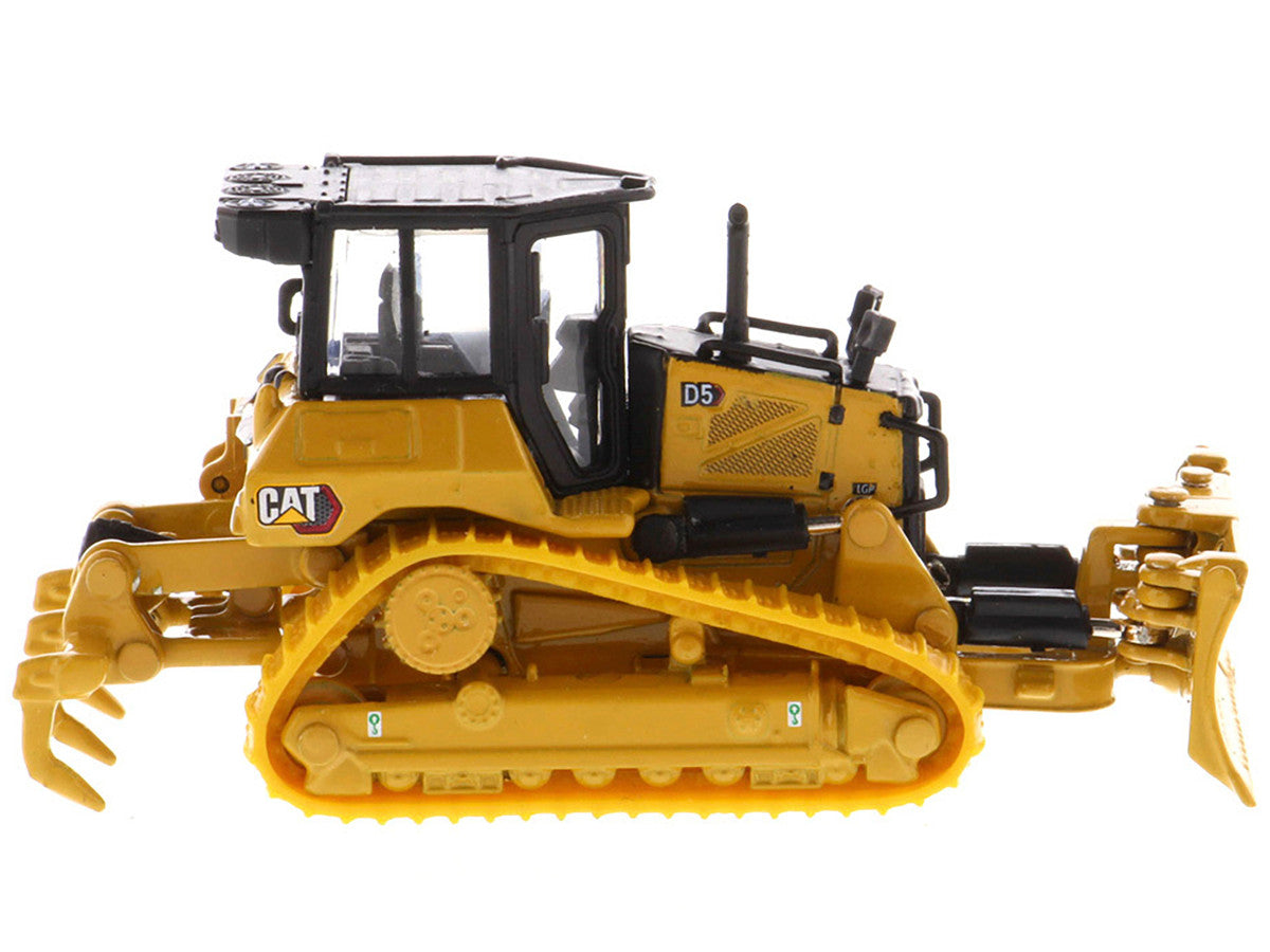 CAT Caterpillar D5 Track-Type Dozer Yellow with Fine Grading Undercarriage and Foldable Blade "High Line Series" 1/87 (HO) Scale Diecast Model by Diecast Masters LuxuryLifeWay Online Store