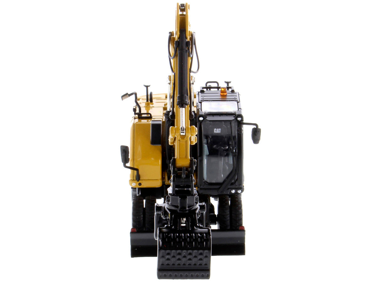 CAT Caterpillar M318 Wheeled Excavator Yellow with Operator "High Line" Series 1/50 Diecast Model by Diecast Masters LuxuryLifeWay Online Store