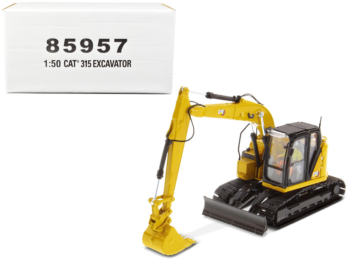 CAT Caterpillar 315 Track Type Hydraulic Excavator Yellow with Operator "High Line" Series 1/50 Diecast Model by Diecast Masters LuxuryLifeWay Online Store