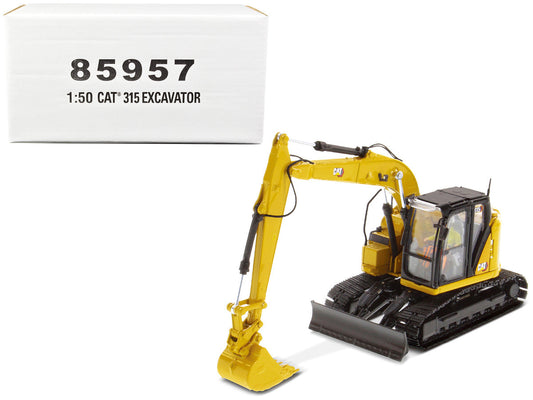CAT Caterpillar 315 Track Type Hydraulic Excavator Yellow with Operator "High Line" Series 1/50 Diecast Model by Diecast Masters LuxuryLifeWay Online Store