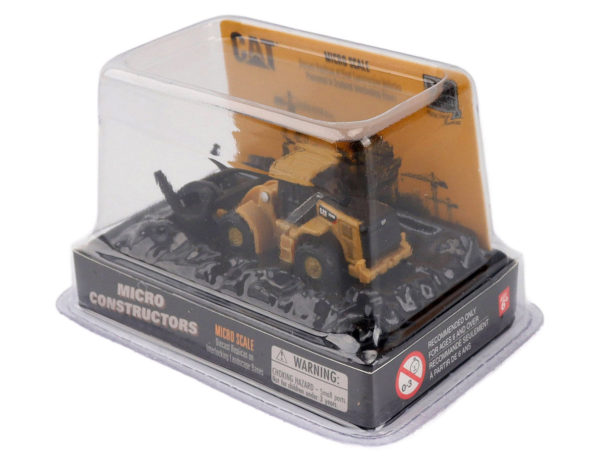 CAT Caterpillar 950M Wheel Loader (Log Fork Version) Yellow "Micro-Constructor" Series Diecast Model by Diecast Masters LuxuryLifeWay Online Store