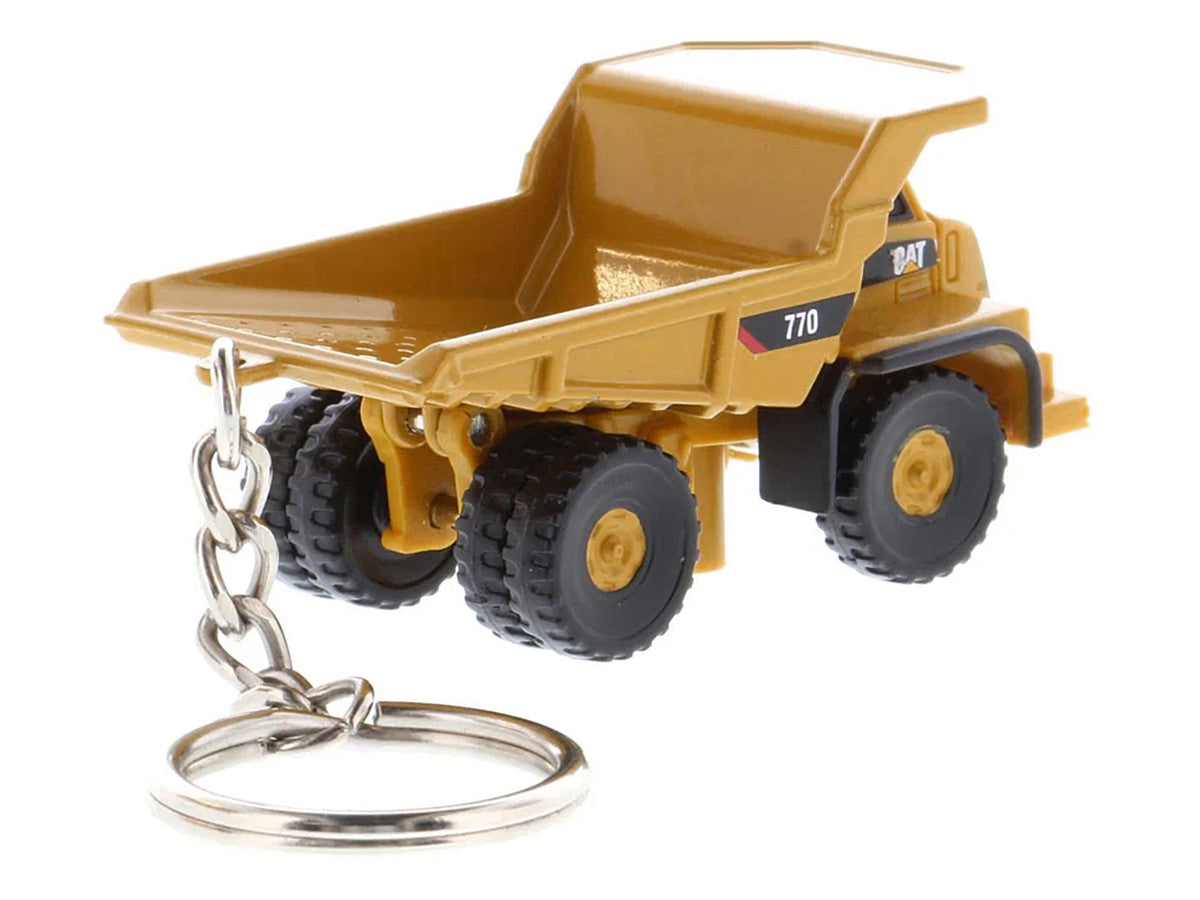 CAT Caterpillar 770 Off-Highway Truck Keychain Yellow Diecast Model by Diecast Masters LuxuryLifeWay Online Store