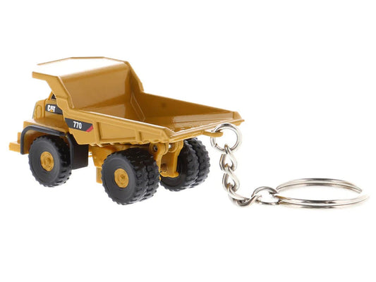 CAT Caterpillar 770 Off-Highway Truck Keychain Yellow Diecast Model by Diecast Masters LuxuryLifeWay Online Store