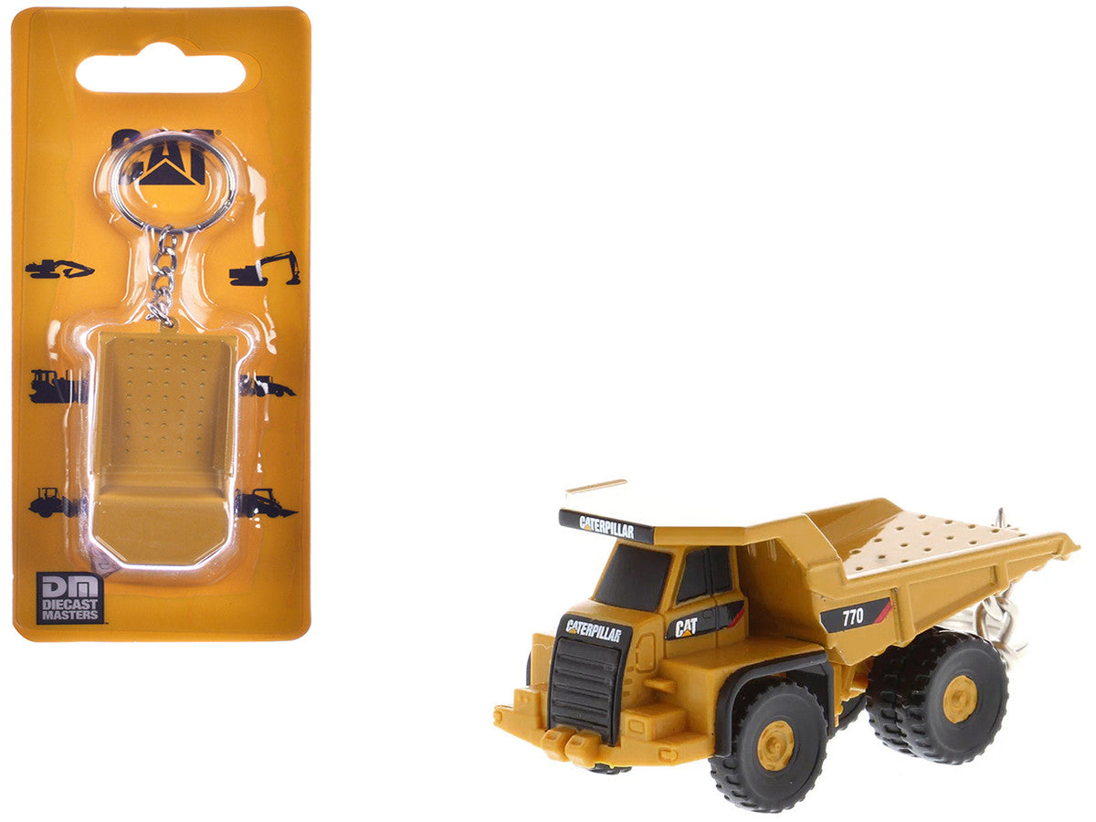 CAT Caterpillar 770 Off-Highway Truck Keychain Yellow Diecast Model by Diecast Masters LuxuryLifeWay Online Store