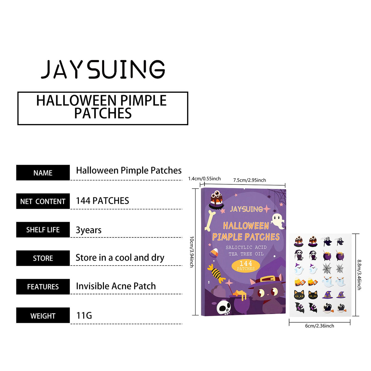 Halloween Acne Patch 144pcs 1box Tri Light Beauty