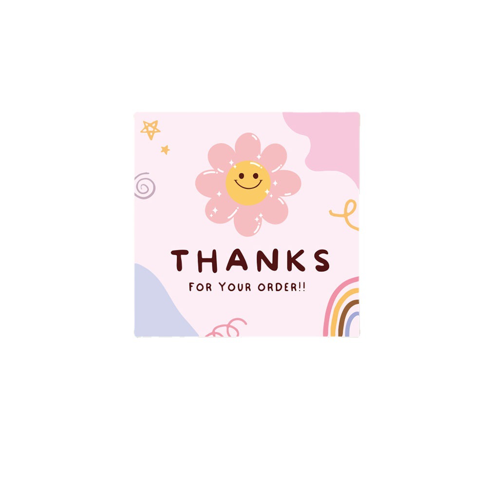 50 PcsPack Square Simple Thank-you Card Coated Paper Business Cards CJD