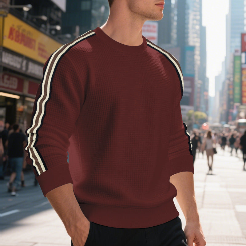 Casual Men's Loose Round Neck Sweater Thin LadyShow.Store