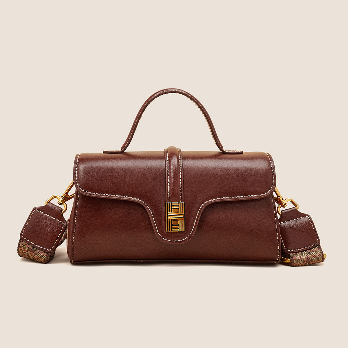 Niche Original High Sense Mild Luxury Retro Cambridge Portable Messenger Bag LadyShow.Store