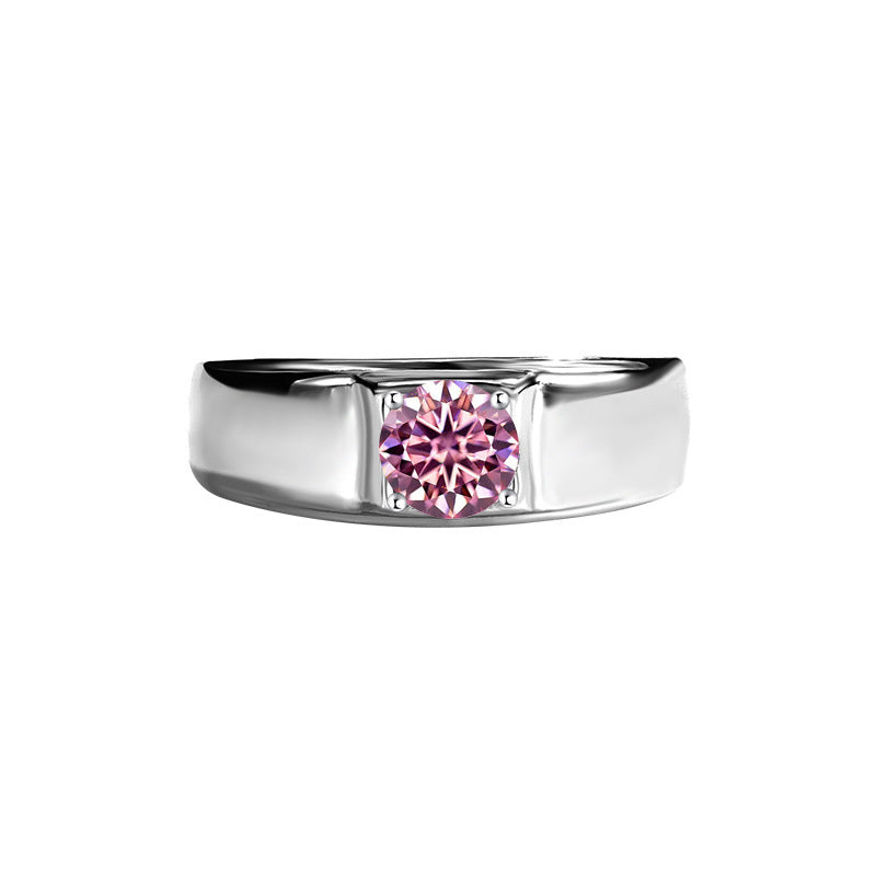 D Color Moissanite Ring Men's Sterling Silver LadyShow.Store