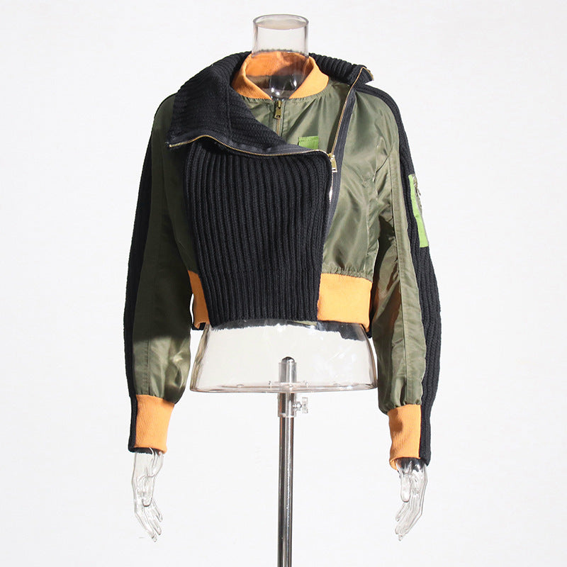 Women's Turtleneck Fashion Knitted Short Coat Best YouTube Store