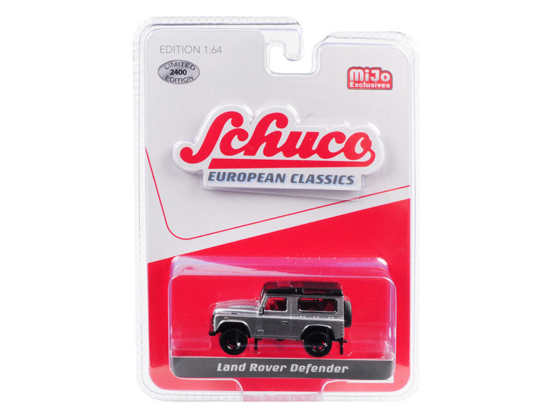 Land Rover Defender Silver "European Classics" Series Limited Edition to 2400 pieces Worldwide 1/64 Diecast Model Car by Schuco LuxuryLifeWay Online Store
