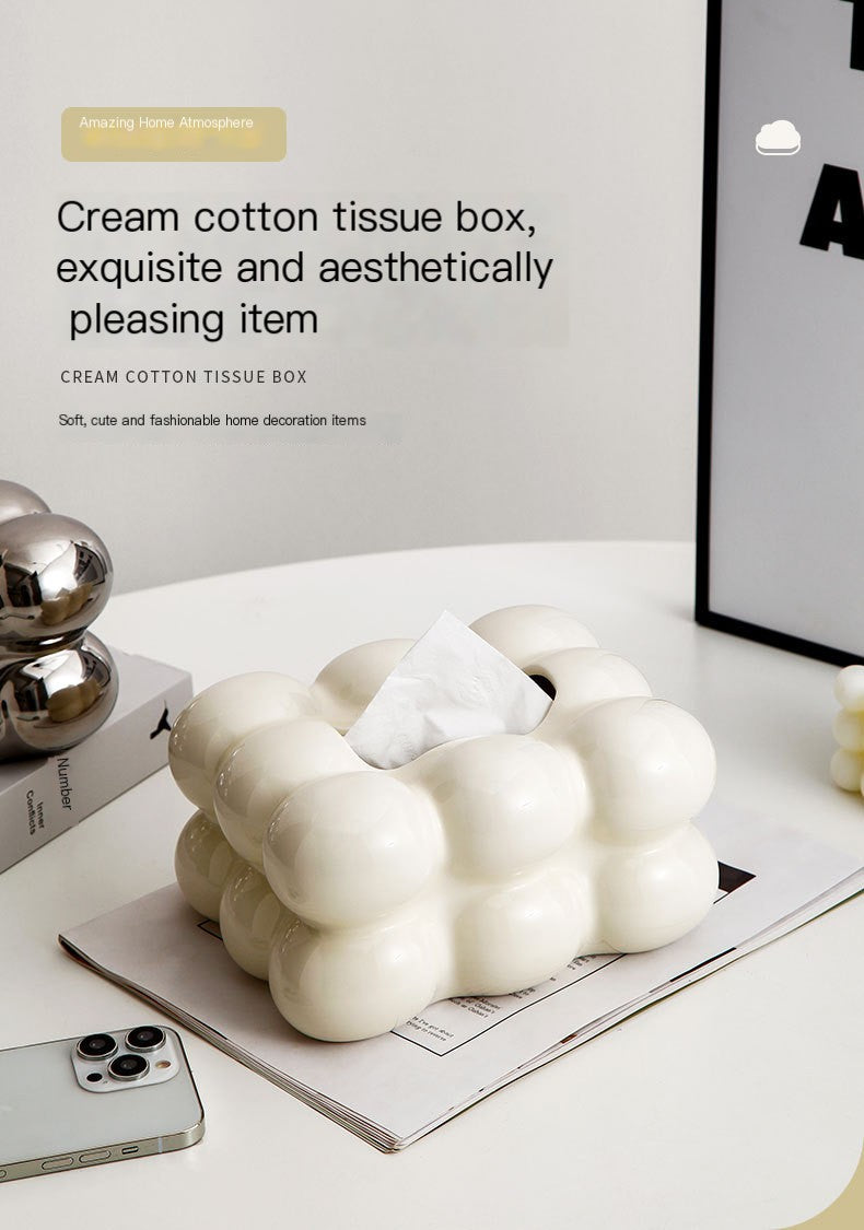 Modern Minimalist Cotton Candy Tissue Box Decor Pi-Mart