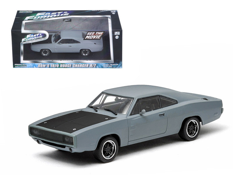 Dom's 1970 Dodge Charger R/T Primered Grey "Fast and Furious" Movie (2009) 1/43 Diecast Car Model by Greenlight LuxuryLifeWay Online Store