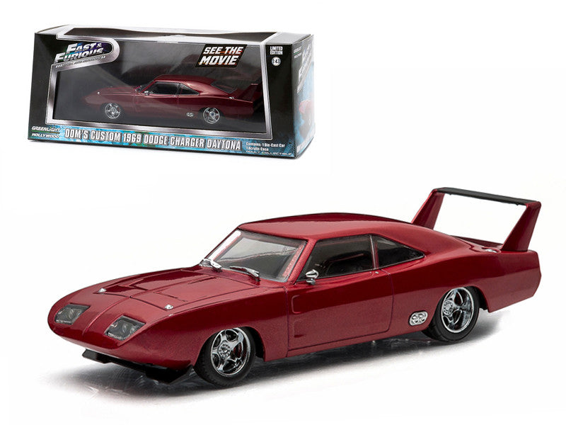 Dom's 1969 Dodge Charger Daytona Maroon "Fast and Furious 6" Movie (2013) 1/43 Diecast Model Car by Greenlight LuxuryLifeWay Online Store