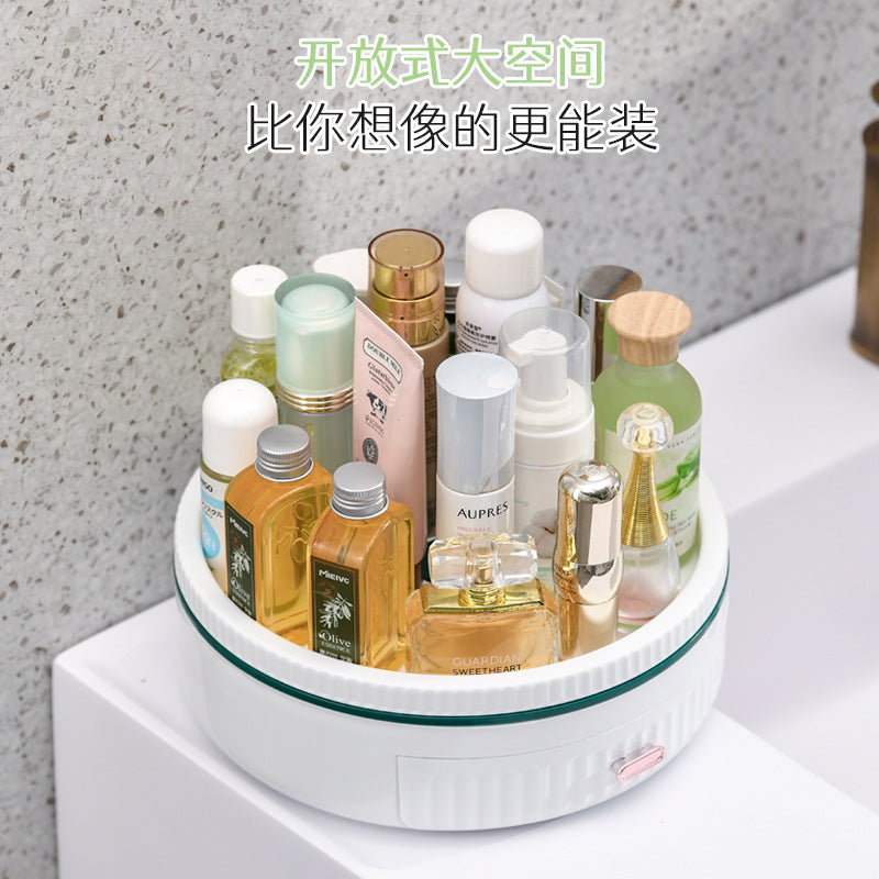 Kitchen multifunctional rotating storage rack rotating seasoning rack toilet cosmetics storage table rotating storage tray