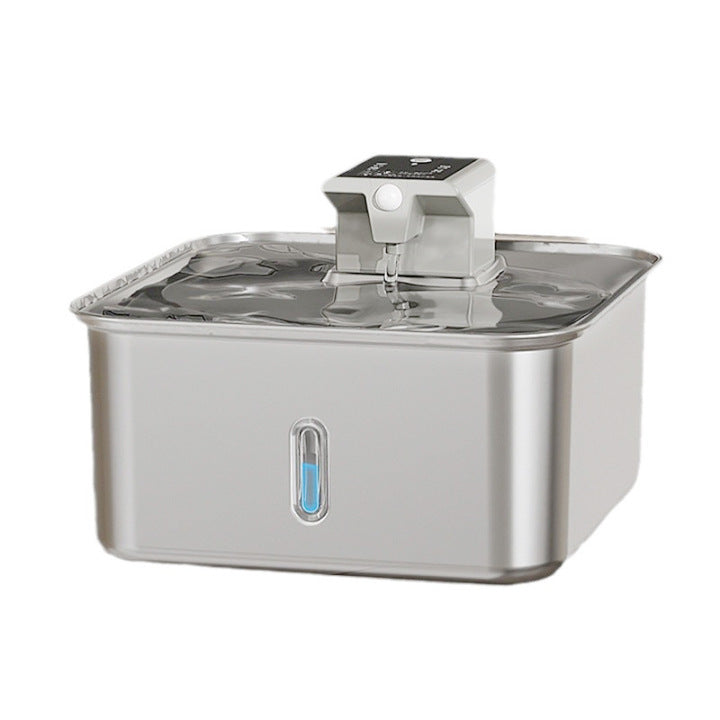 Wireless Cat Water Fountain Stainless Steel Rechargeable Pets Fashion