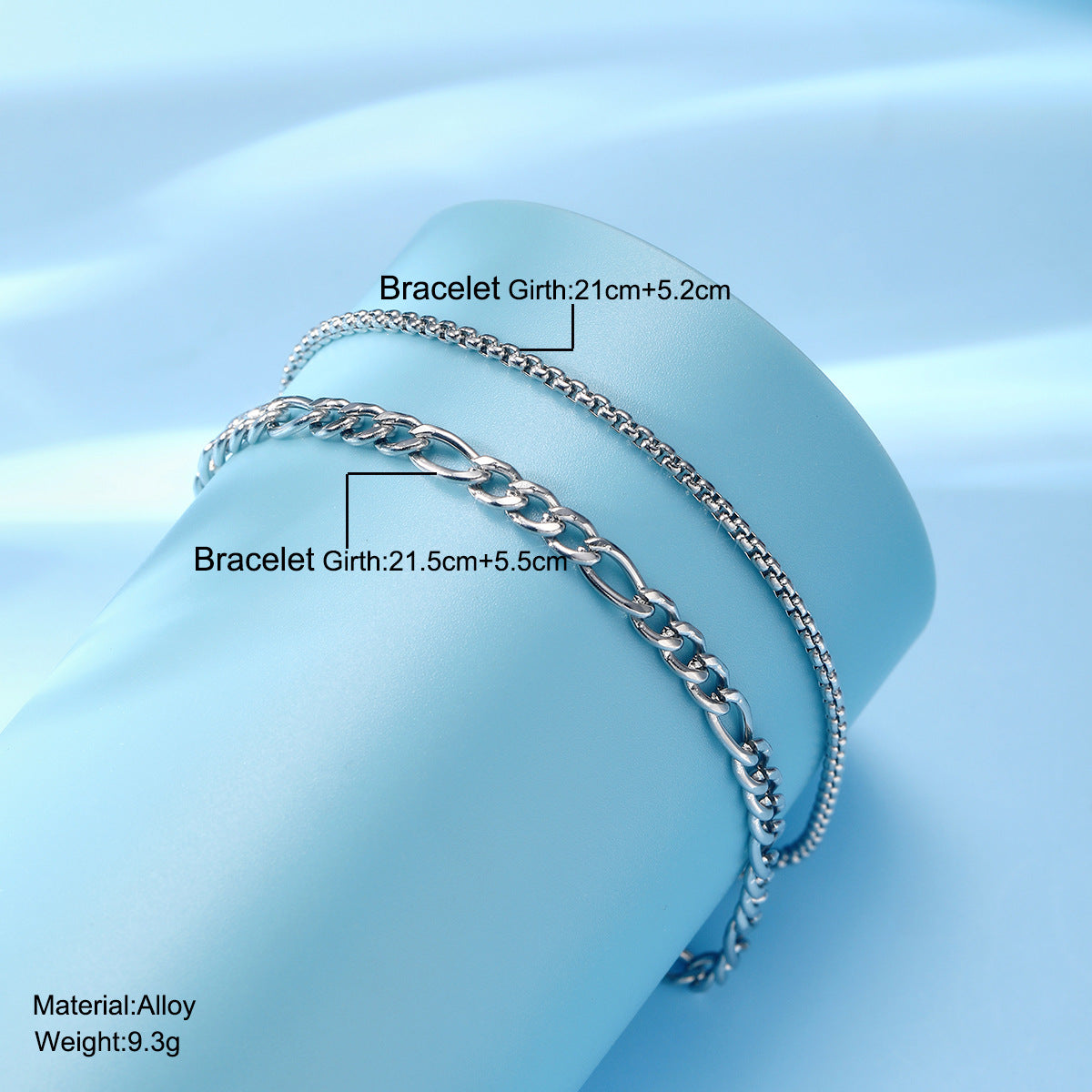 Fashion Personality Flat Cuban Link Chain Bracelet LadyShow.Store