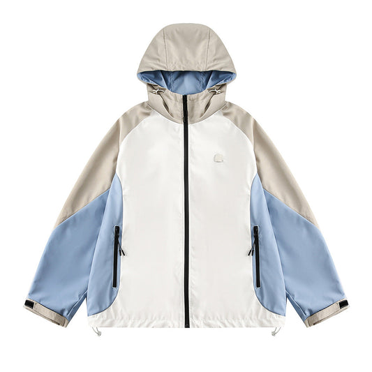 Brand Men's Clothing Color Contrast Patchwork Jacket Coat Best YouTube Store