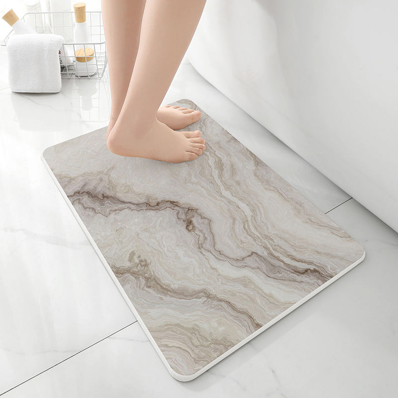 Marble Bathroom Super Absorbent Floor Mats