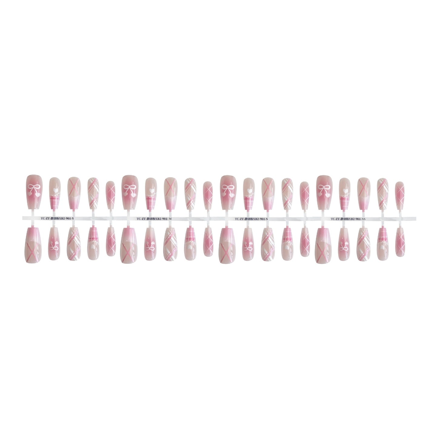Dopamine Sweet Cool Butterfly Dark French Fake Nail Tip LadyShow.Store