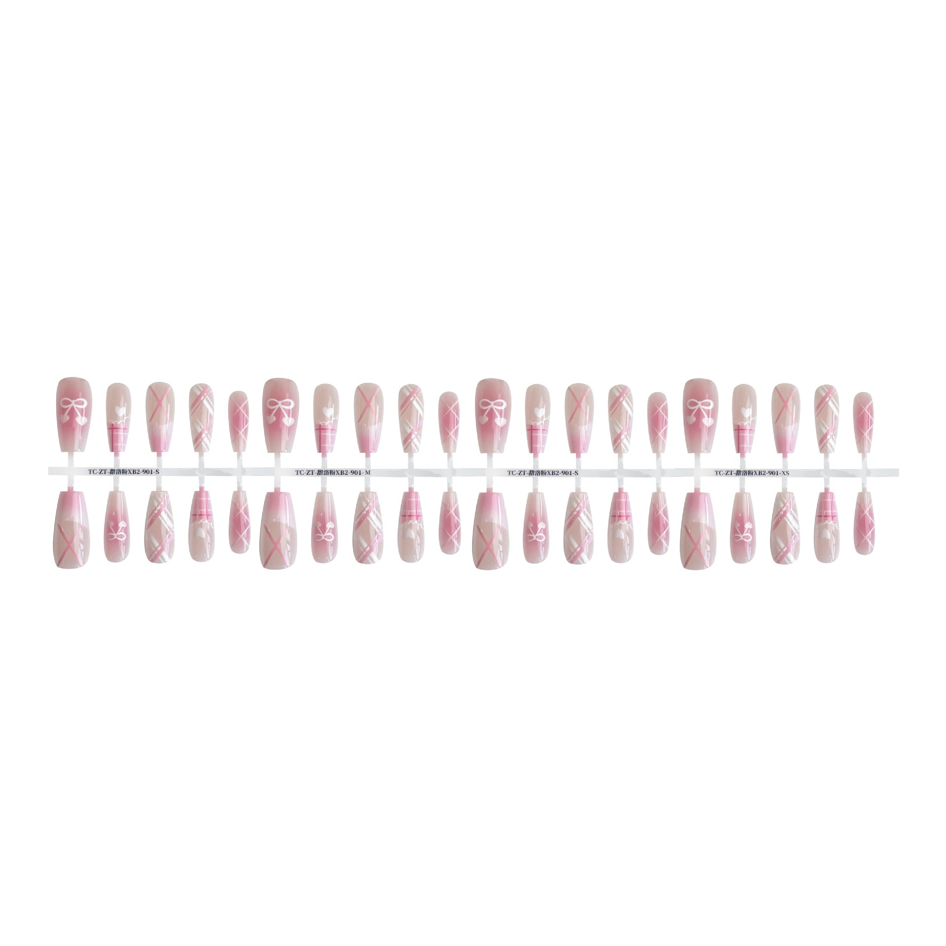 Dopamine Sweet Cool Butterfly Dark French Fake Nail Tip LadyShow.Store