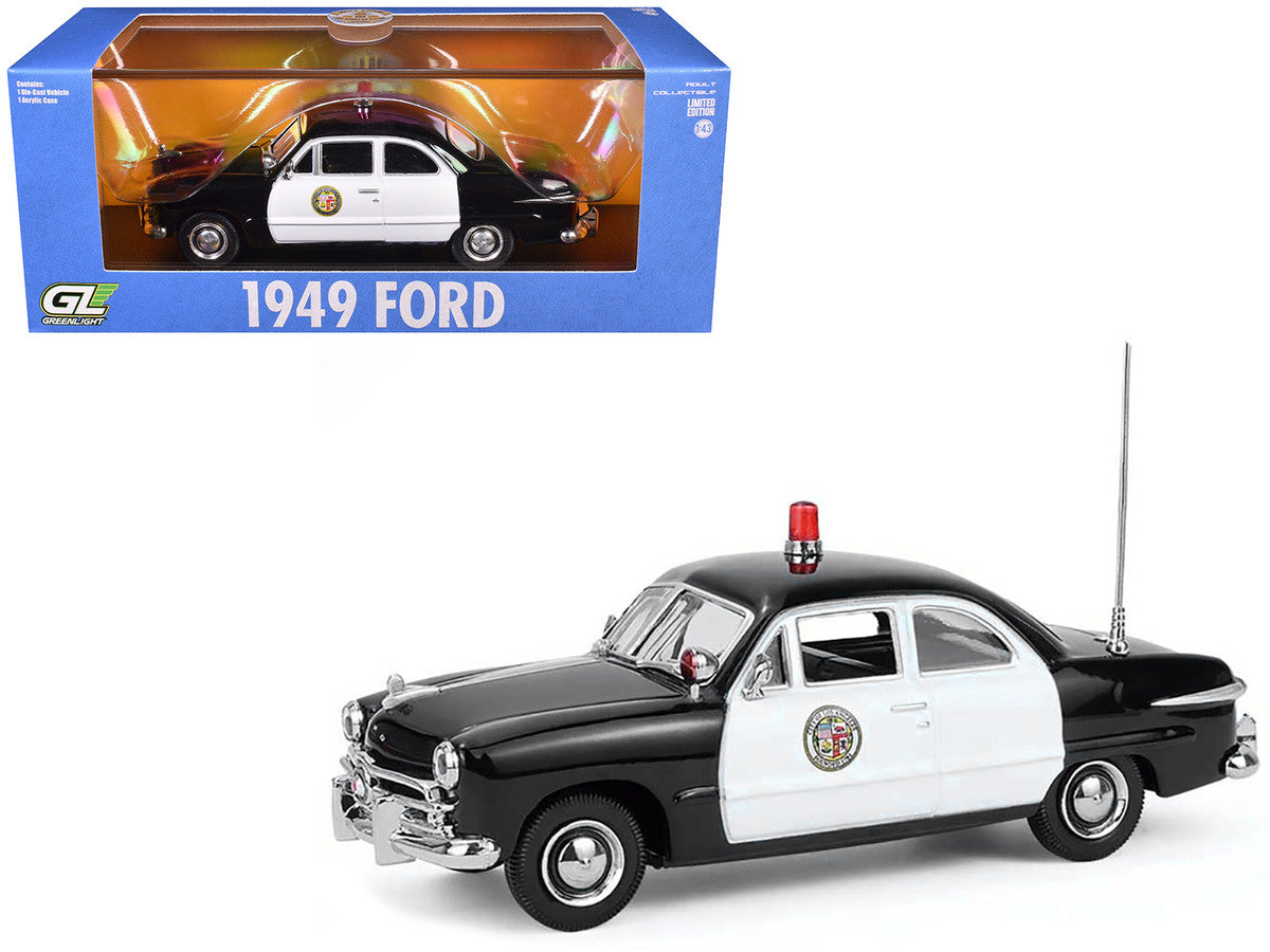 1949 Ford Custom Police Car "LAPD (Los Angeles Police Department)" Black and White 1/43 Diecast Model Car by Greenlight LuxuryLifeWay Online Store