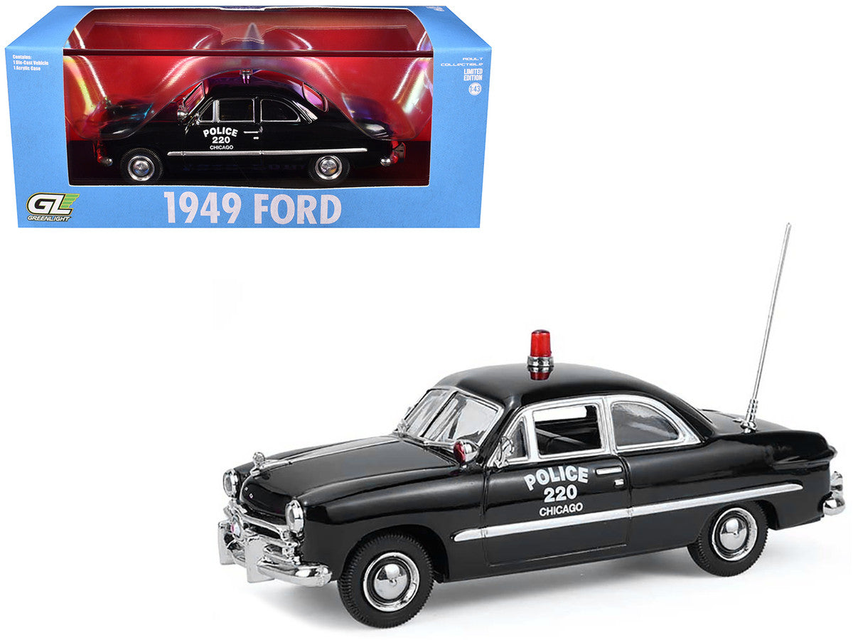 1949 Ford Custom Police Car "Chicago Police Department" Black 1/64 Diecast Model Car by Greenlight LuxuryLifeWay Online Store