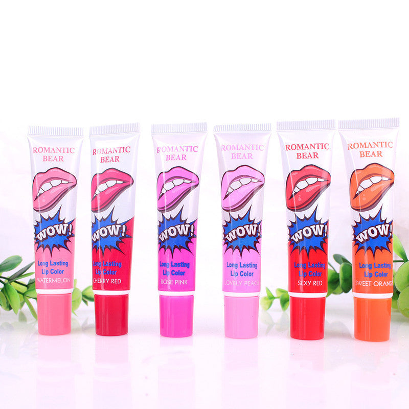 Amazing 6 Colors Peel Off Liquid Lipstick Waterproof Long Lasting Lip Gloss Mask Moisturizer Makeup Tear Pull Lip Lint Cosmetic LadyShow.Store