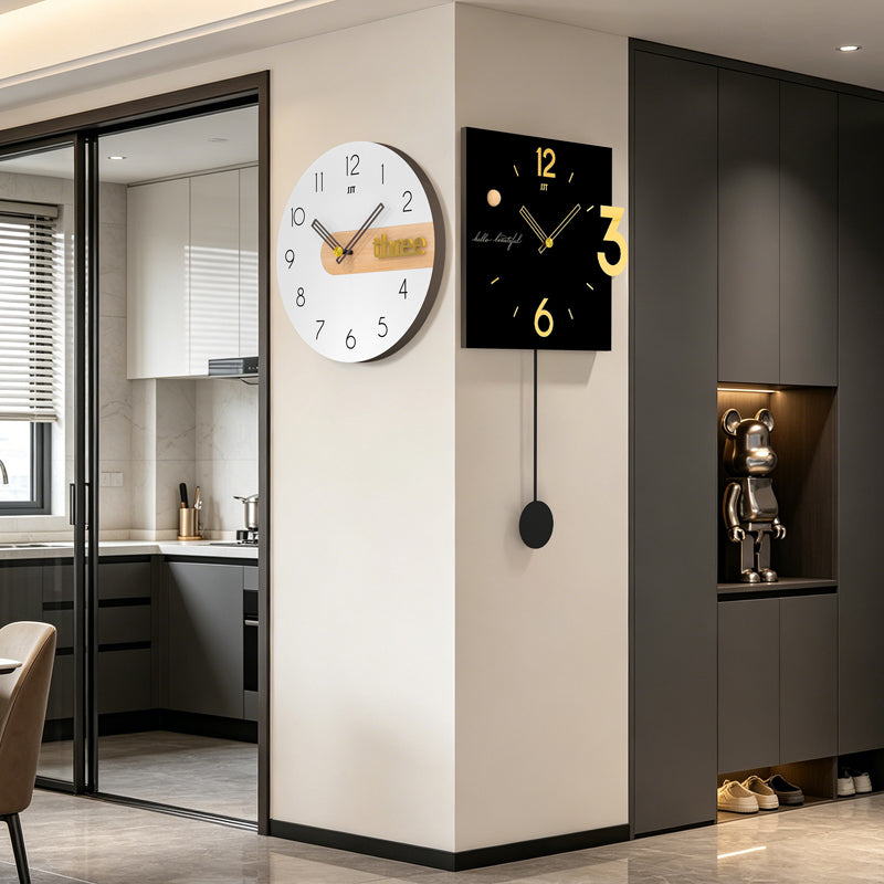 Double Sided Wall Clock Modern Decorative Pendulum Home Decor PearlNestDecor.com