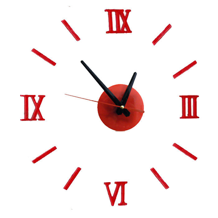 Study Living Room Creative Roman Clock Mirror Silent Wall Clock PearlNestDecor.com