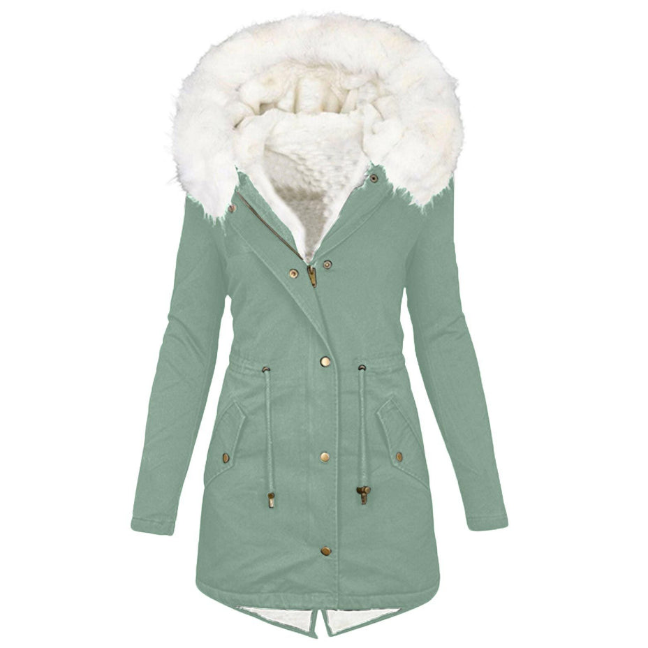 Women's cotton padded jacket with white collar LuxuryLifeWay Online Store